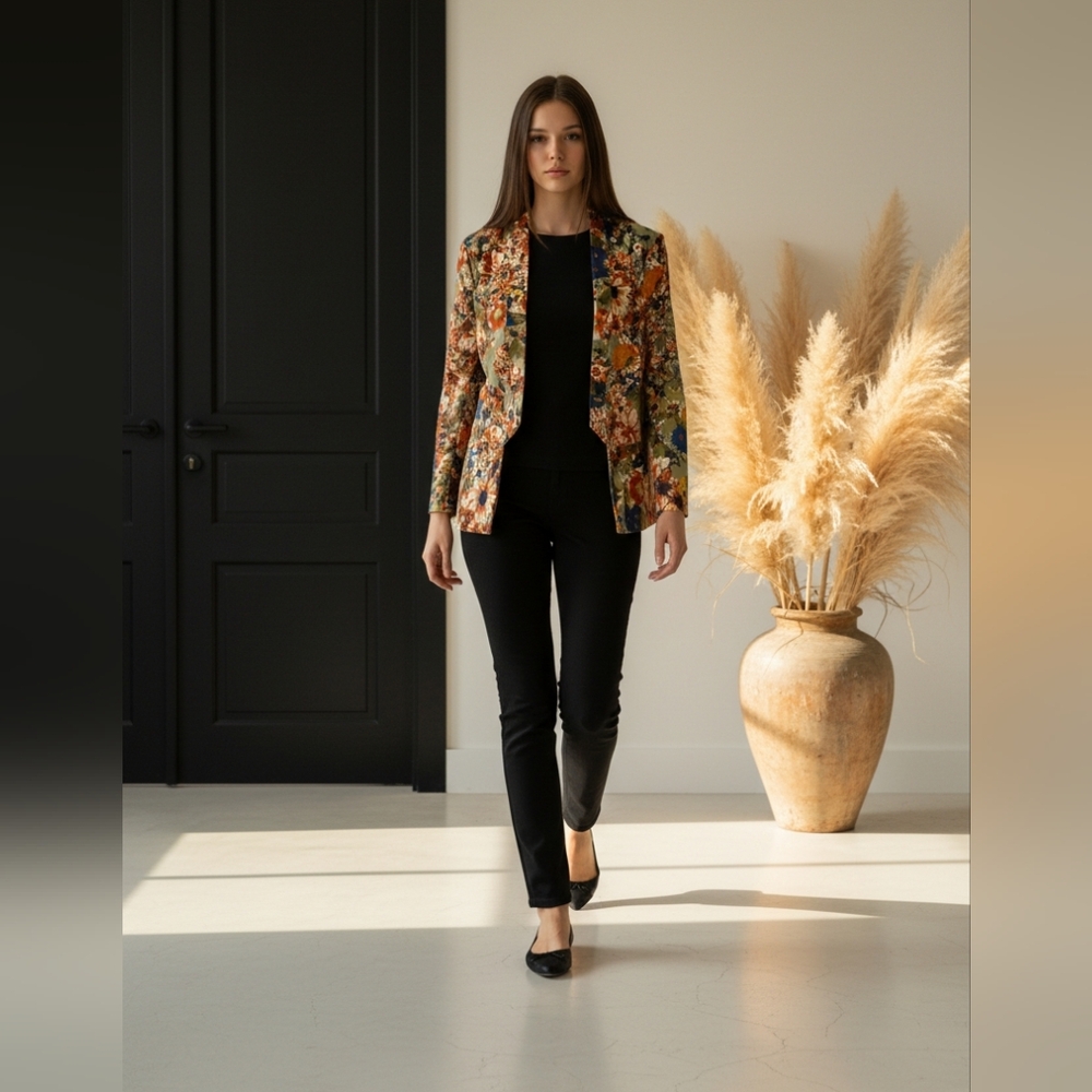 Marc Bouwer Vibrant Floral Blazer
